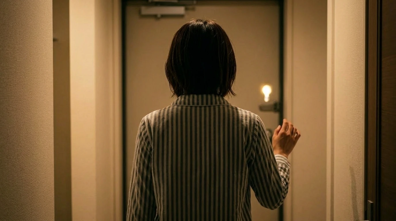 ドアへ向かう後ろ姿